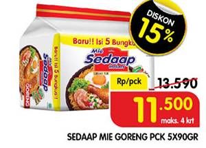 Promo Harga SEDAAP Mie Goreng Original 90 gr - Superindo