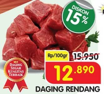 Promo Harga Daging Rendang Sapi per 100 gr - Superindo