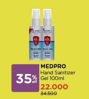 Promo Harga MEDPRO Sanitizing Hand Gel 100 ml - Watsons