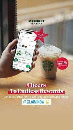 Promo Harga Beverage only IDR 25K  - Starbucks