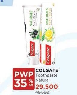 Promo Harga COLGATE Toothpaste Natural Extracts 120 gr - Watsons