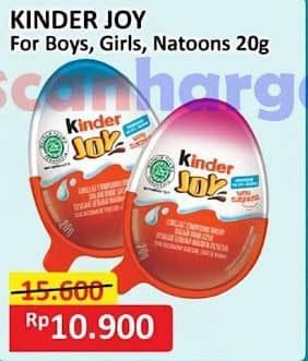 Promo Harga Kinder Joy Chocolate Crispy Girls, Boys, Natoons 20 gr - Alfamart