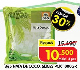 Promo Harga 365 Nata De Coco Slices 1000 gr - Superindo