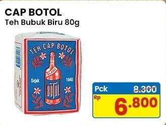 Promo Harga Teh Cap Botol Teh Bubuk Biru 80 gr - Indomaret