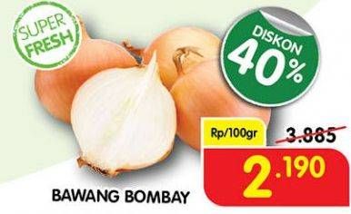 Promo Harga Bawang Bombay per 100 gr - Superindo