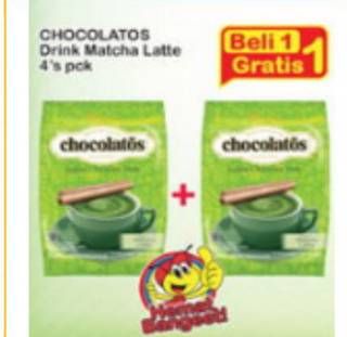 Promo Harga Chocolatos Chocolate Bubuk Matcha per 4 sachet 26 gr - Indomaret