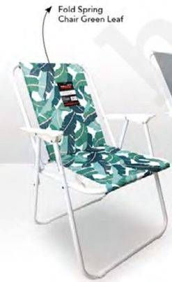 Promo Harga Fold Spring Chair Green Leaf  - Carrefour
