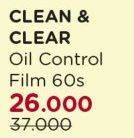 Promo Harga Clean & Clear Oil Control Film 60 pcs - Watsons