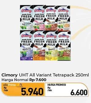 Promo Harga Cimory Susu UHT All Variants 250 ml - Carrefour