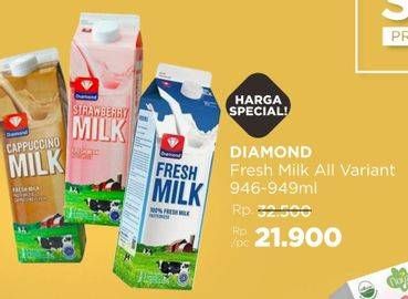 Promo Harga Diamond Fresh Milk All Variants 946 ml - LotteMart