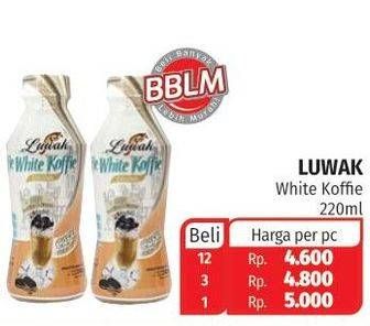 Promo Harga Luwak White Koffie Ready To Drink Original 220 ml - Lotte Grosir