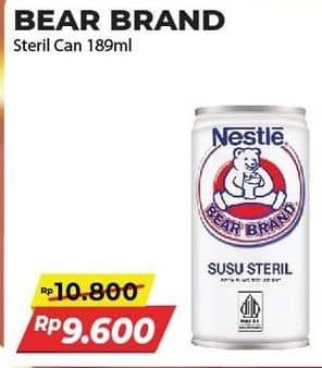 Promo Harga Bear Brand Susu Steril 189 ml - Alfamart