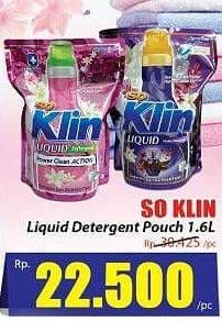 Promo Harga SO KLIN Liquid Detergent 1600 ml - Hari Hari