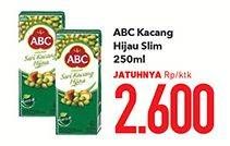 Promo Harga ABC Minuman Sari Kacang Hijau Slim per 3 pcs 250 ml - Carrefour