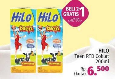 Promo Harga HILO Teen Ready To Drink Chocolate 200 ml - LotteMart