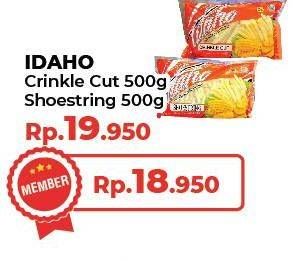 Promo Harga Idaho French Fries Crinkle Cut, Shoestring 500 gr - Yogya