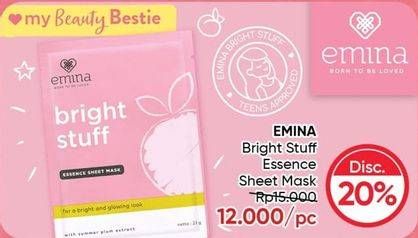 Promo Harga EMINA Bright Stuff Essence Sheet Mask 23 gr - Guardian