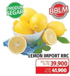 Promo Harga Lemon Import RRC per 1000 gr - Lotte Grosir