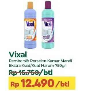 Promo Harga Vixal Pembersih Porselen Blue Extra Kuat, Green Kuat Harum 750 ml - TIP TOP