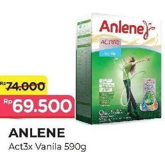 Promo Harga Anlene Actifit 3x High Calcium Vanilla 590 gr - Alfamart