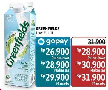 Promo Harga Greenfields Fresh Milk Low Fat 1000 ml - Alfamidi
