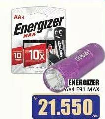 Promo Harga ENERGIZER Battery Alkaline Max AA E91 4 pcs - Hari Hari