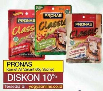 Promo Harga PRONAS Corned Beef All Variants 50 gr - Yogya