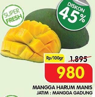 Promo Harga Mangga Harum Manis per 100 gr - Superindo