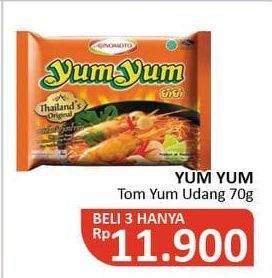Promo Harga YUMYUM Mi Instan Tom Yum Udang Kuah Creamy per 3 pcs 70 gr - Alfamidi