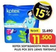 Promo Harga Kotex Soft & Smooth 20 pcs - Superindo