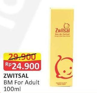 Promo Harga ZWITSAL Body Mist For Adult 100 ml - Alfamart