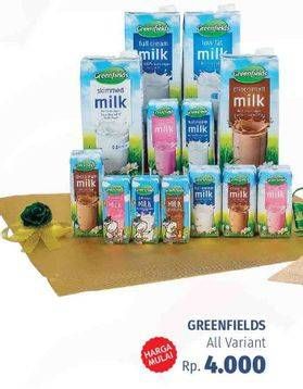 Promo Harga GREENFIELDS Fresh Milk All Variants  - LotteMart