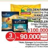 Promo Harga Golden Farm French Fries + Kanzler Cocktail + Kanzler Chicken Nugget  - LotteMart