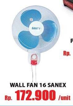 Promo Harga SANEX Wall Fan 16"  - Hari Hari