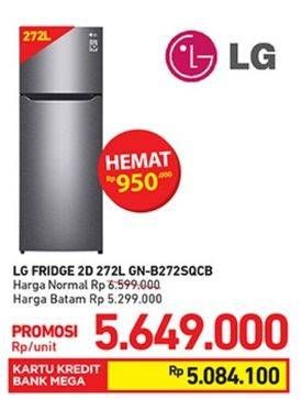 Promo Harga LG GN-B272SQCB | Kulkas 2 Pintu 272ltr  - Carrefour