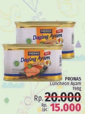 Promo Harga PRONAS Daging Ayam Luncheon 198 gr - LotteMart