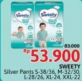 Promo Harga Sweety Silver Pants S38, S36, M32, M30, L28, L26, XL24, XXL22 22 pcs - Alfamidi