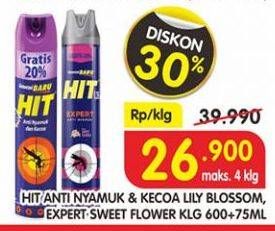 Promo Harga HIT Aerosol Lily Blossom/ Expert Sweet Flower 600 mL  - Superindo