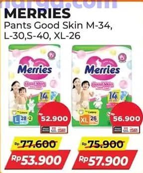 Promo Harga Merries Pants Good Skin M34, L30, S40 30 pcs - Alfamart