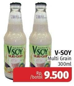 Promo Harga V-SOY Soya Bean Milk Multi Grain 300 ml - Lotte Grosir