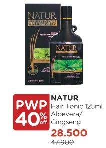Promo Harga NATUR Hair Tonic Ginseng, Aloe Vera 125 ml - Watsons