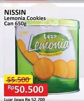 Promo Harga Nissin Cookies Lemonia 650 gr - Alfamart