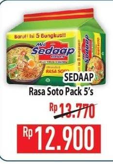 Promo Harga Sedaap Mie Kuah Soto per 5 pcs 75 gr - Hypermart