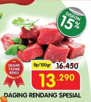 Promo Harga Daging Rendang Sapi Special per 100 gr - Superindo