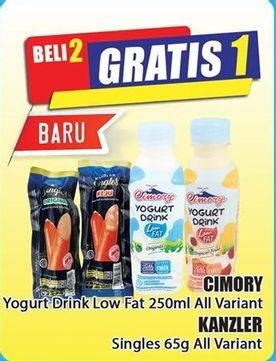 Promo Harga CIMORY Minuman Yogurt/KANZLER Sosis Single  - Hari Hari