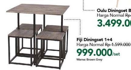 Promo Harga Dining Set Fiji 1+4  - Carrefour