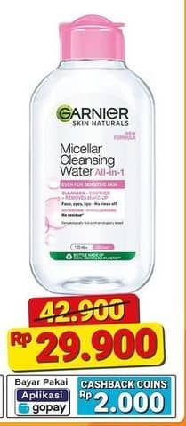 Promo Harga Garnier Micellar Water Pink, Vitamin C, Rose, Salicylic BHA 125 ml - Alfamart