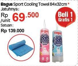 Promo Harga BAGUS Sport Cooling Towel 84 X 32 Cm  - Carrefour