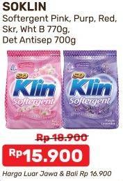 Promo Harga SO KLIN Softergent Cheerful Red, Purple Lavender, Rossy Pink, Soft Sakura 770 gr - Alfamart