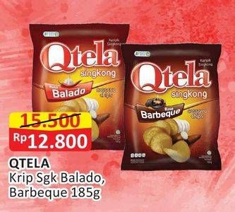 Promo Harga QTELA Keripik Singkong Balado, BBQ 185 gr - Alfamart